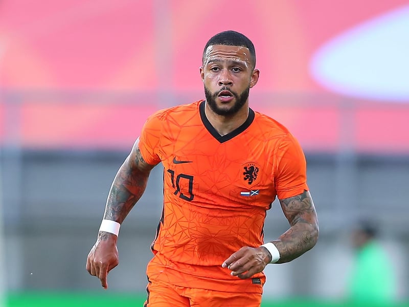 Scotland managed a respectable 2-2 draw with fellow Euro 2020 hopefuls the Netherlands in this friendly match on June 2 in Faro. Pictured is Holland's Memphis Depay.