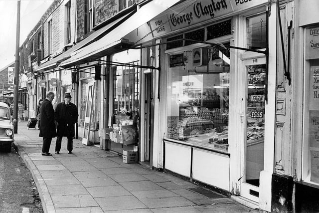 George Clayton Fishmonger's and Hobbycraft, Crookes, in 1976
