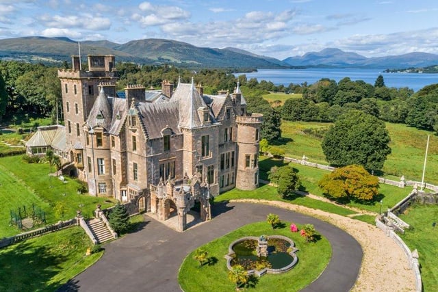 Impressive A-listed Baronial castle set in 55 acres of beautiful parkland and woods, close to the southwest bank of Loch Lomond. Offers over £3,750,000.