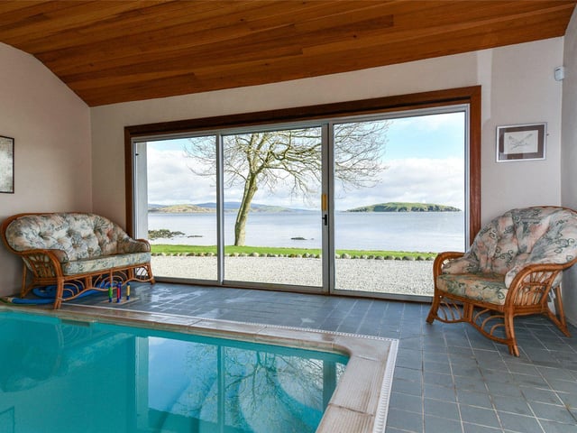 New owners can still enjoy the sea views from the swimming pool.