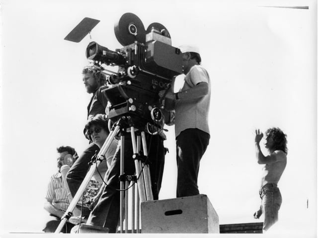 Director Ken Russell on the set of Tommy at South Parade Pier