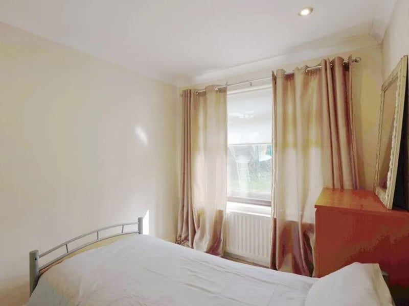 One of the bedrooms in the property.
