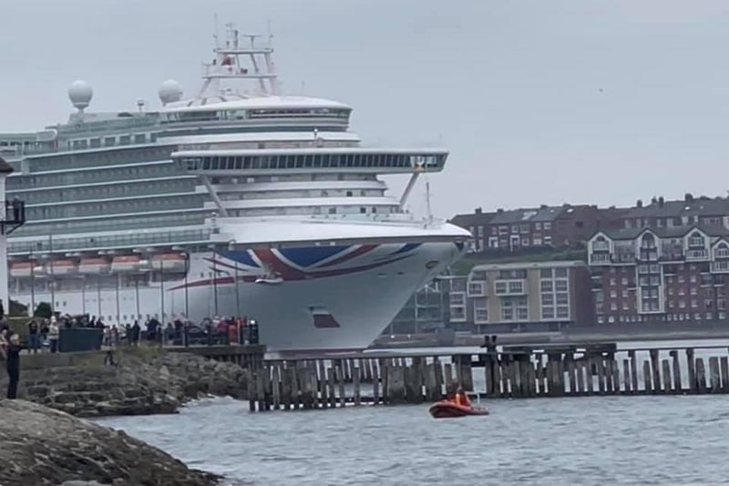 Crowds turned out to wave goodbye to the ship, which has been at Port of Tyne since January.