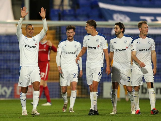 Tranmere are on a bit of a tear at the moment, and made it three wins in three with a stunning 5-0 demolition of Grimsby Town. 4-0 up by half-time, this one was over almost as soon as it began, and a late Paul Lewis strike put the cherry on top. (Photo by Lewis Storey/Getty Images)