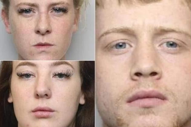Sheffield Crown Court heard how Joshua Mottershead, pictured right, and Demi Dunford, pictured top left, and Molly Mayer, pictured bottom left, were sentenced after two homes were shot at on a Sheffield estate in the space of one minute. The homes were on on Errington Avenue, Arbourthorne, and nearby Aylward Road. Mottershead, 21 of St Aiden’s Avenue, Norfolk Park, was jailed for 12 years after being found guilty of conspiring to possess a firearm with intent to endanger life. He admitted firing the gun but claimed he had only intended to cause fear and he was found not guilty of conspiracy to murder. Dunford, 25, of Derby Street, Heeley, was sentenced to 20 months of custody after pleading guilty to perverting the course of justice and she received eight months of custody for possessing class A drugs but because of the time she had spent remanded in custody she walked free. Molly Mayer, 23 of Callow Drive, Gleadless Valley, was given an 18 month custodial sentence after also admitting perverting the course of justice and she too walked free because of time already spent remanded in custody.
