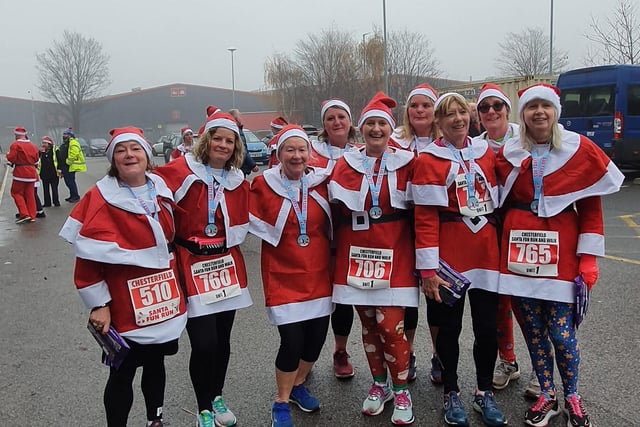 Hundreds donned Santa suits for a good cause