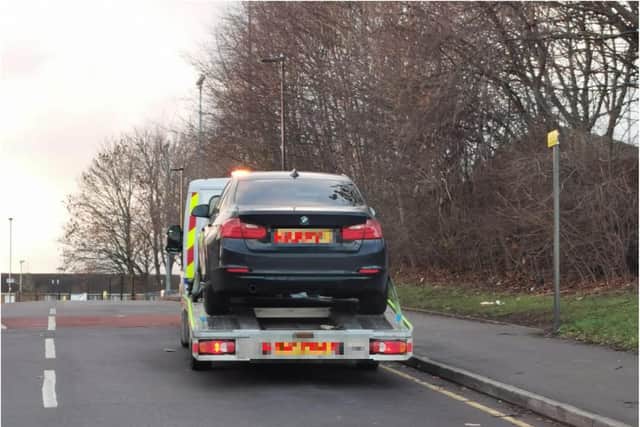 Three arrests were made for immigration offences after a car was pulled over a seized by South Yorkshire Police