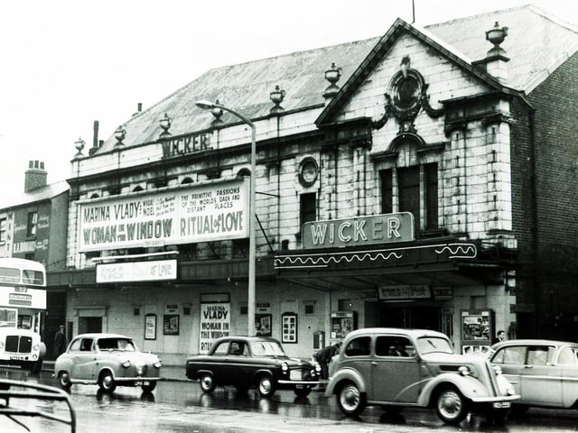 The Wicker Picture Palace opened on Monday, June 14, 1920. It is pictured here in 1962 shortly before it was renamed Studio 7. It was converted to a triple screen cinema in 1974 and renamed Studio 5, 6, 7. It finally closed for good on August 20, 1987 and was demolished in the 1990s for part of the Sheffield ring road scheme.