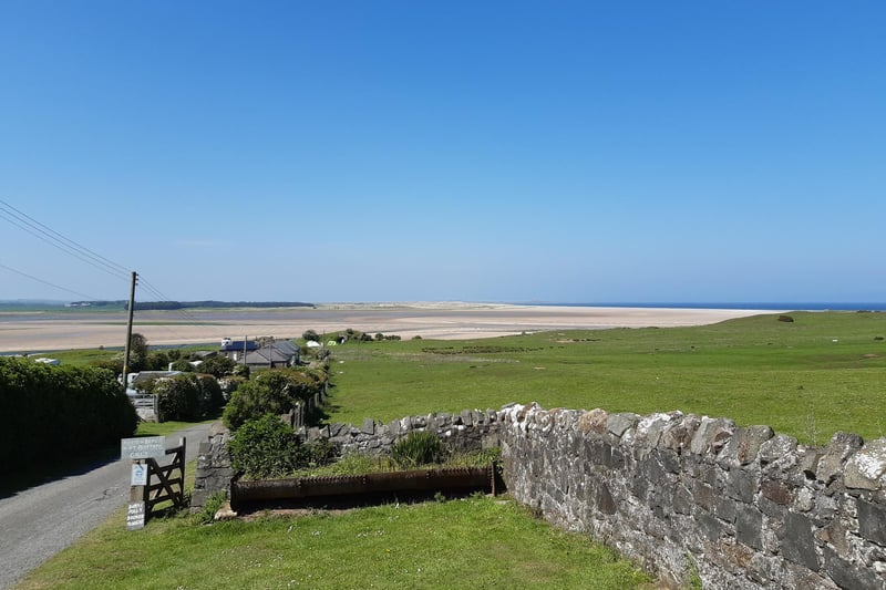 The view across Budle Bay towards Holy Island.