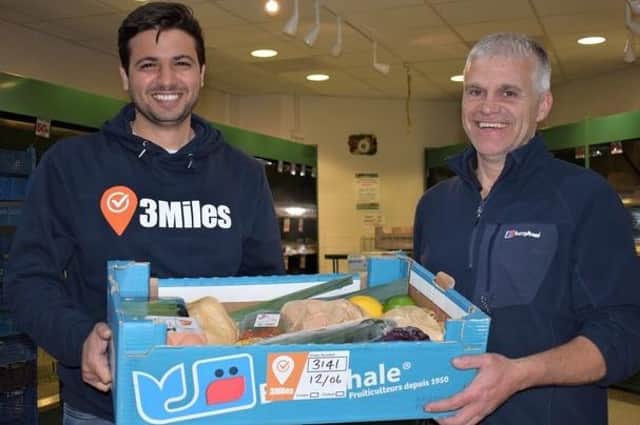 Mazen Musaeed, left, creator of shopping delivery app 3Miles