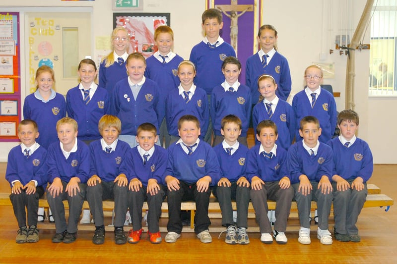 Lining up with their school friends at St Bega's RC Primary School in 2009. Who do you recognise?