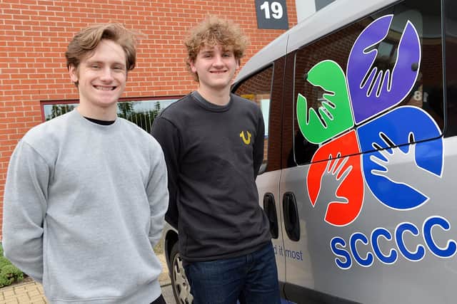Callum (17) and Kieran Maxted (19) who contributed a chunk of their salaries to boost the vital work of the older persons charity they work for.