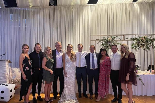 The wedding line up as former Sheffield Steelers man is Tanner Eberle is married