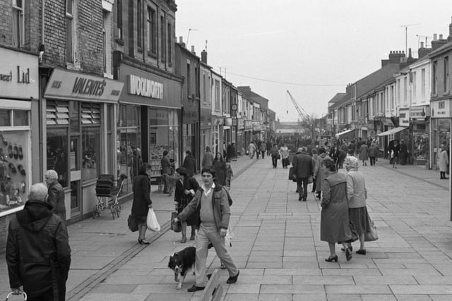 A 1983 view of Church Street in Seaham which includes Valente's cafe as well as Woolworths and the Robinson shoe shop. Would Valente's class as a favourite of yours?