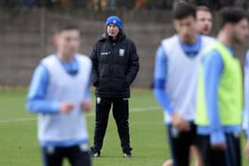 Tony Pulis took his first training session at Sheffield Wednesday today. (via swfc.co.uk | Steve Ellis)