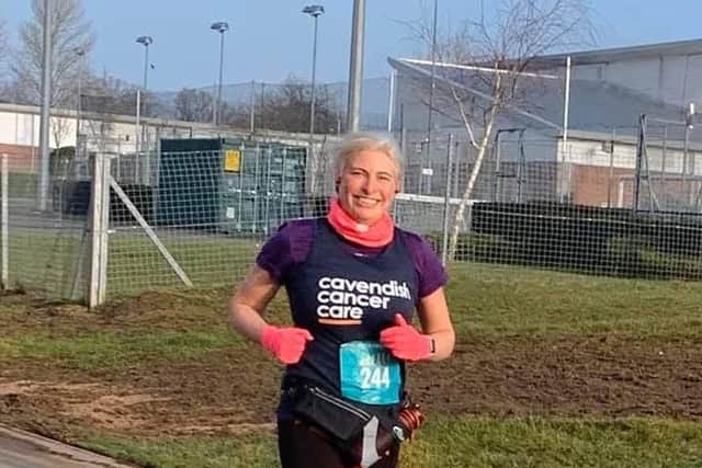 Jayne Abdy will be running her 100th half marathon in Sheffield this month to raise money for Cavendish Cancer Care.