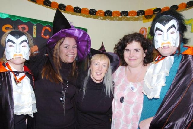 Sue Carpenter, Nichola Coughey, Christine Eyre, Dana Kelly and Sally Green all dressed up in 2007.
