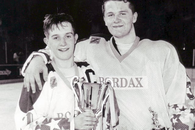 Fife Flyers - brothers Ian and Scott Plews, part of the Fife Flames, British junior champions 1990