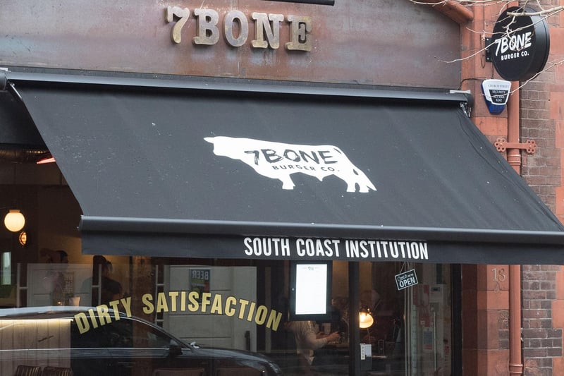 7Bone Burger Co in Guildhall Walk, Portsmouth, has a 4.5 star rating on Google Reviews based on 1,210 ratings.