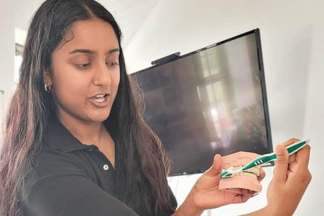 Dental Hygiene and Therapy Student Tara Vithanage brought her skills to Emmaus Sheffield