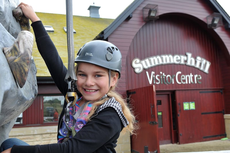 Jessica Godfrey was pictured making her way up the climbing wall during the Housing Hartlepool Funday held at Summerhill in 2012.