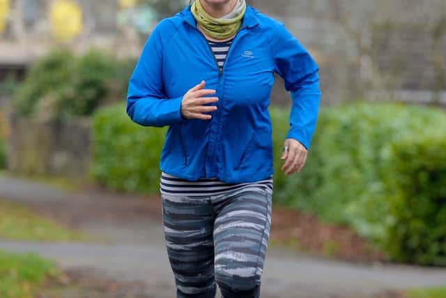 Runner Clare from Crosspool who has completed at least a mile a day