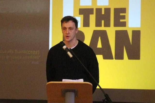 City business owner Jim Rose speaks at the launch of the Lift the Ban Coalition campaign at Sheffield Town Hall. Picture: Lift the Ban