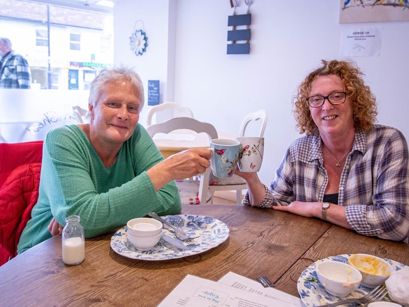 Sarah-Jayne Aspland, 56, and Cindy Hatton, 59 at Garden Shed Cafe in Fareham. Picture: Habibur Rahman