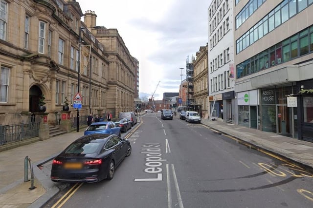 The second-highest number of reports of violence and sexual offences in Sheffield in April 2023 were made in connection with incidents that took place on or near Leopold Street, Sheffield city centre, with 14