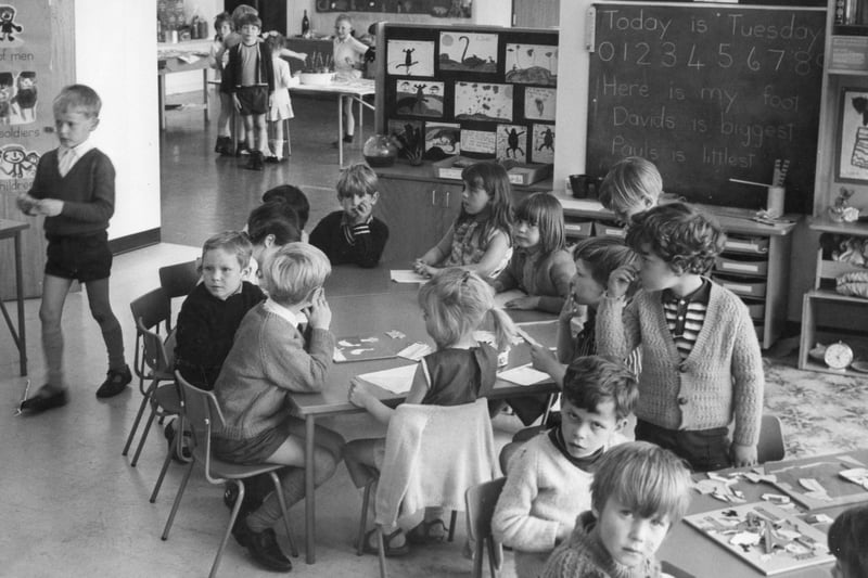 A group task for these children at Ashley Road School in 1978. Does this bring back memories?