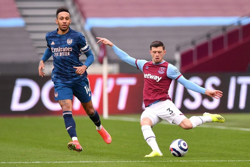 West Ham's left-back won the last of his three caps back in 2017  but becomes a shoe-in with Luke Shaw and Ben Chilwell ruled out.


(Photo by Justin Tallis - Pool/Getty Images)