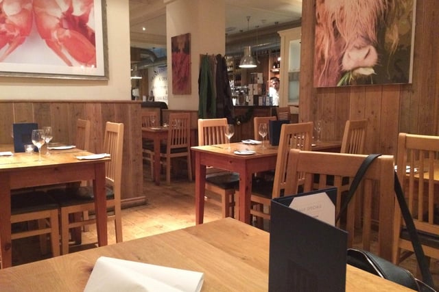 Inside the seafood restaurant on Glossop Road