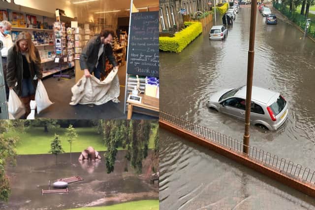 Flash floods cause chaos across Edinburgh after a bout of extreme weather on Sunday afternoon.