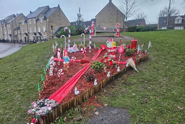 Memorial heart in Mosborough made in memory of Elemie Rose Wainwright.