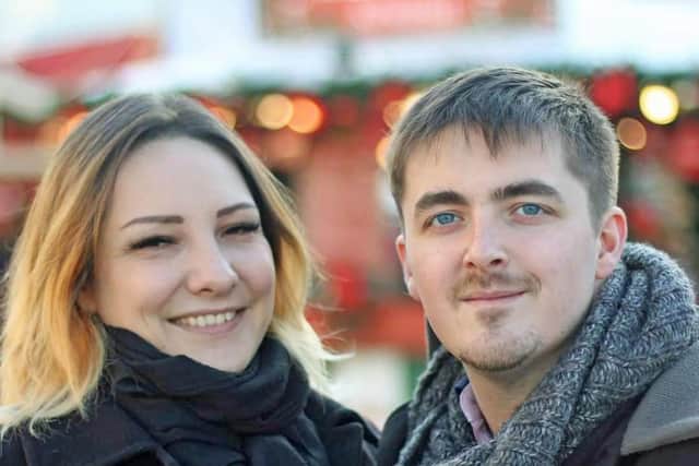 Joe Place, a British 29-year-old PhD student and content writer from Sheffield, and his wife Irina, a 34-year-old Ukrainian working as a content manager, left their home in Kyiv in February to escape the conflict in the country. Image by Joe Place/PA Wire