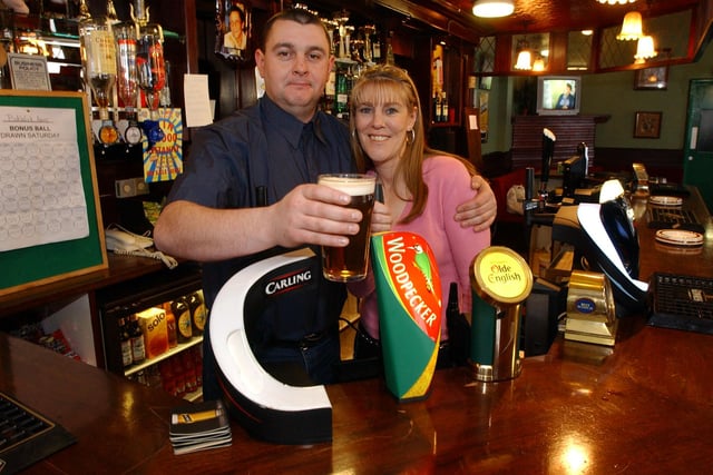 New tenants at the Pickwick Arms in South Shields in 2004, with David Spraggon and Christine Campbell pictured.