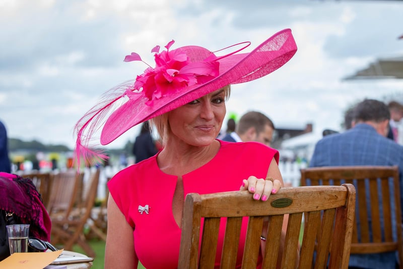 Ladies Day at Qatar Goodwood Festival, Goodwood on 29th July 2021
Pictured:  Tessa Masson from Arundel
Picture: Habibur Rahman
