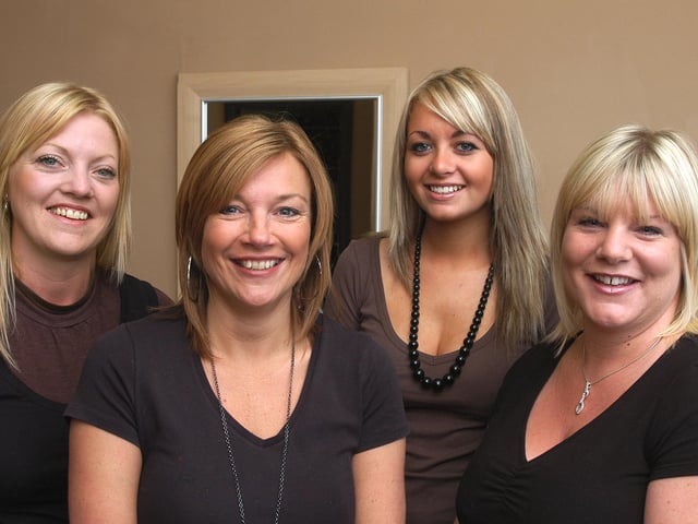 TC's Hairdressing team are from left, Lucy Moore, Tracy Moore owner, Rachel Booth and Sharon Wicks in 2009