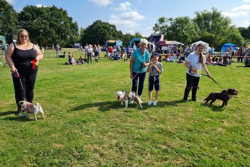 Lots of dog owners entered their pets into competitions - these dogs were winners.