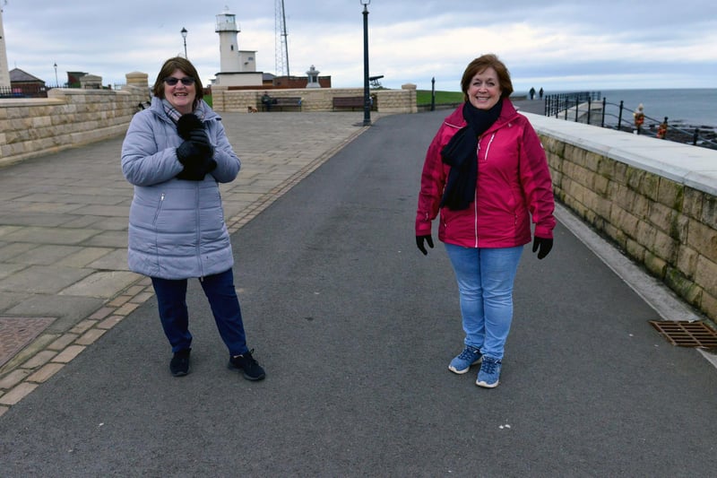 Maureen Calverty, left, with Julie Dickinson at the Croft Gardens in Hartlepool.