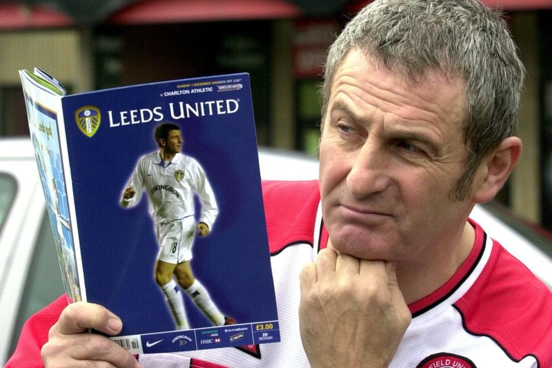 Keen Blades fan Ray Ashcroft is pictured scowling at having to play a Leeds United fan in soap Emmerdale in February 2003. Ray is also fondly remembered by many for his role in police series The Bill but has appeared in many other TV roles, as well as treading the boards at the Crucible Theatre during his stage career.