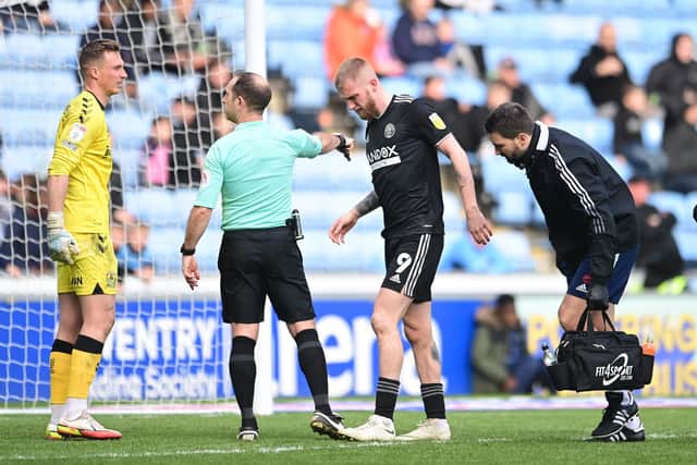 Oli McBurnie was the latest Sheffield United player to pick up an injury at the weekend