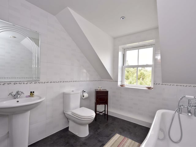 There is a family bathroom upstairs, plus a cloakroom on the ground floor
