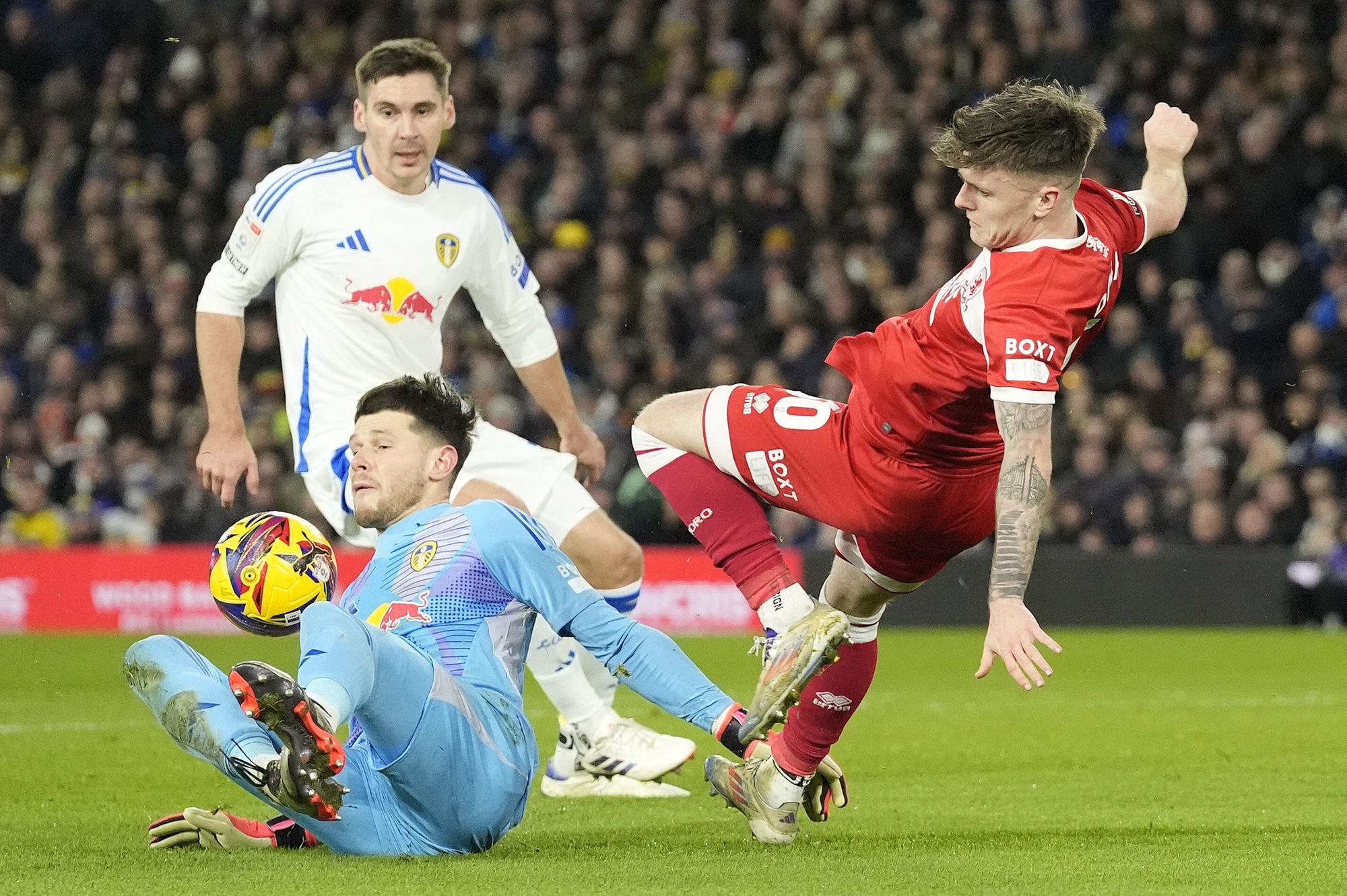 Stood big and produced when it mattered most against Middlesbrough, smothering Ben Doak to keep it at 1-1 before Leeds went on to win. Has been in for criticism this season but undoubtedly Farke's first-choice, and it's hard to see that changing.
