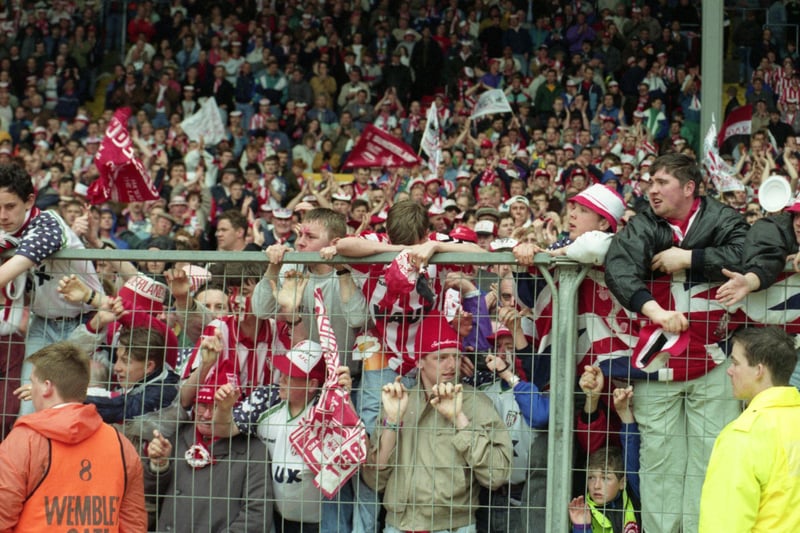 Heartache on May 9 1992 for these Sunderland fans who turned out in such force for the FA Cup Final against Liverpool.