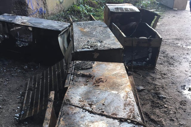 Fridges and freezers now burned out down Deerdale Lane