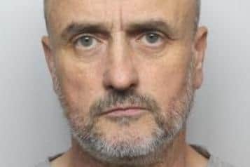 Pictured is Darren Youel, aged 54, of Rotherham Road, at Monk Bretton, Barnsley, who has been sentenced at Sheffield Crown Court to life imprisonment after he repeatedly stabbed and murdered his wife Julie Youel. Darren Youel must serve 12 years and six months of custody before he can be considered for release.