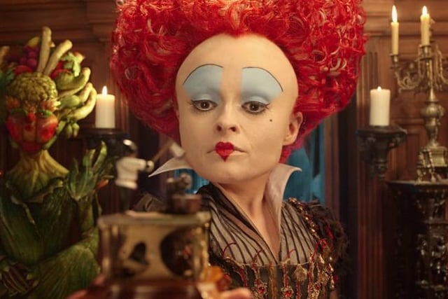 Get into character as the Red Queen from Tim Burton’s Alice in Wonderland by turning your face completely white with face paint, or pale foundation, red lipstick, and pale blue eyeshadow that reaches high up to your brows.