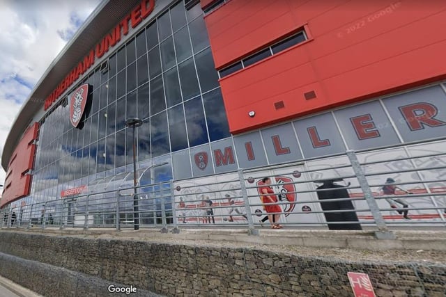 Rotherham United saw two new banning orders in 2021-22. They were for two males aged 35 to 49.
There were six arrests of the club's fans, five for pitch incursions, and one for possession of an offensive weapon
Total arrests in 2018-19 season: 10
Picture: Google