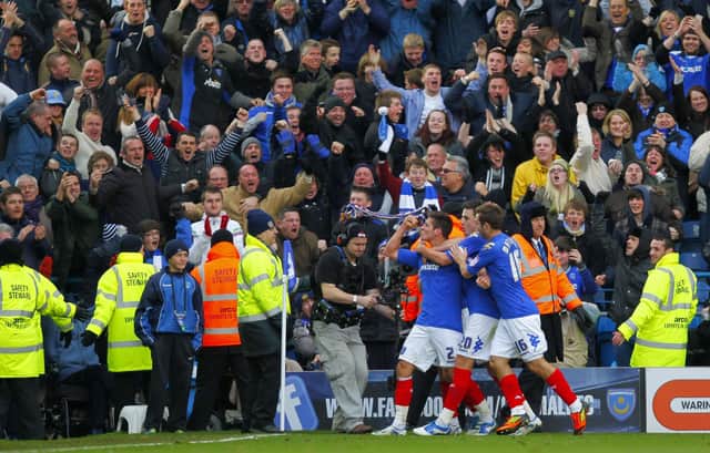 Joel Ward netted in the 1-1 December 2011 draw between Pompey and Southampton - the last time the rivals met at Fratton Park. Picture: PA Wire/Press Association Images
